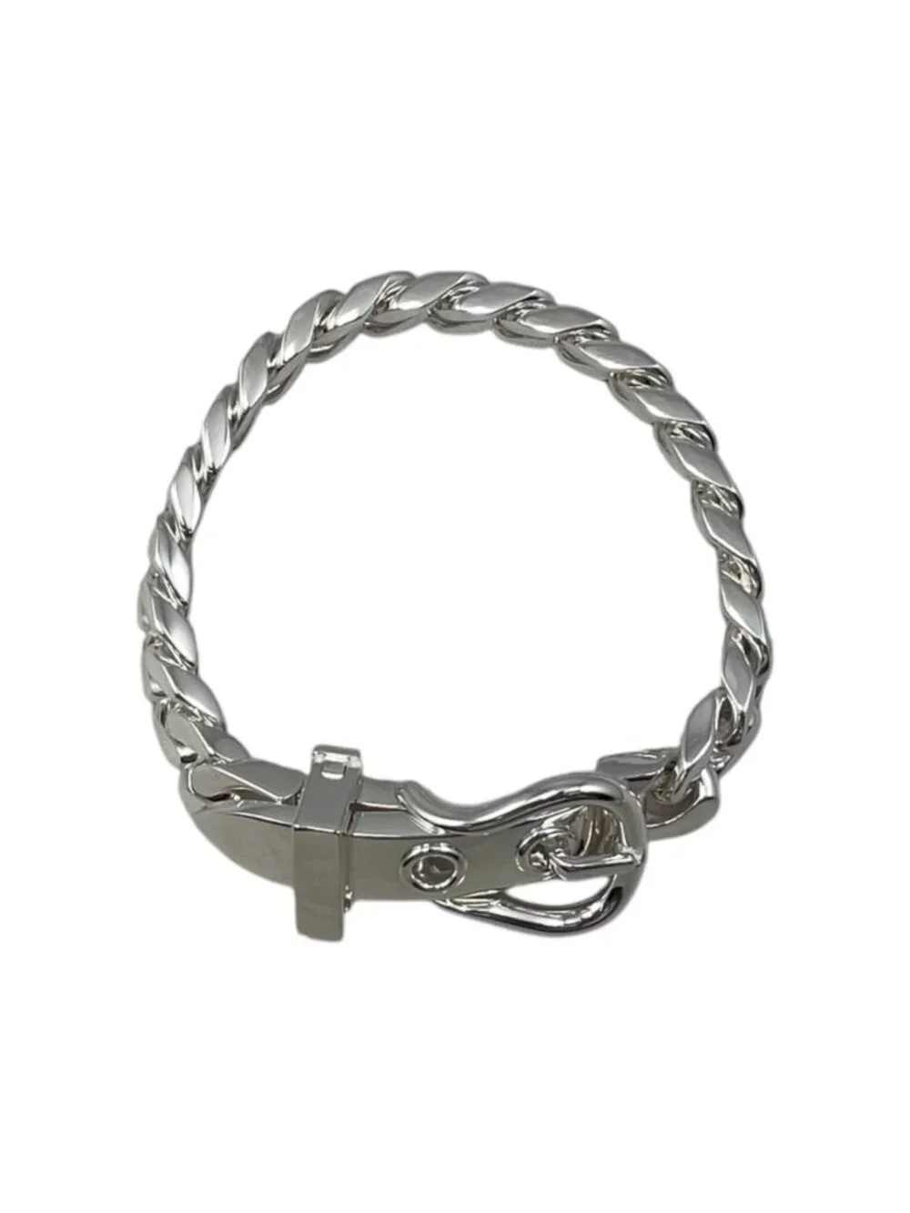 Hermes Bracelet Boucles Sellier PM ST Silver